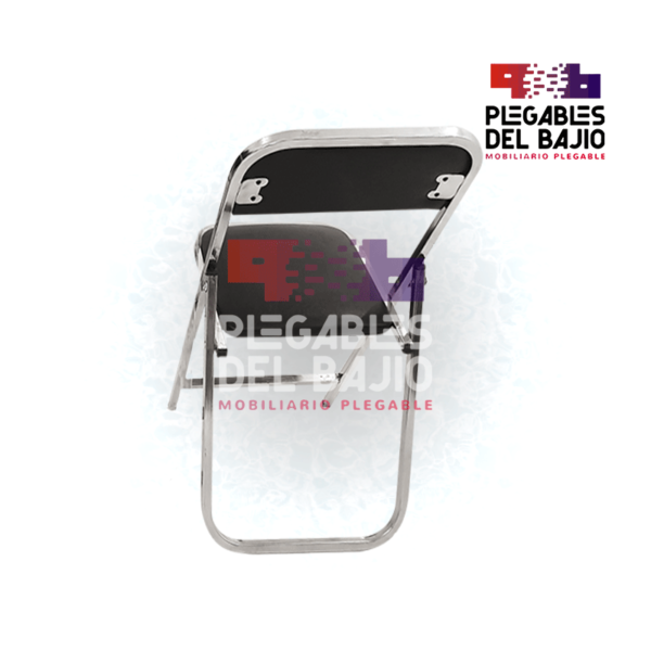 Silla plegable cromada acojinada - Image 3