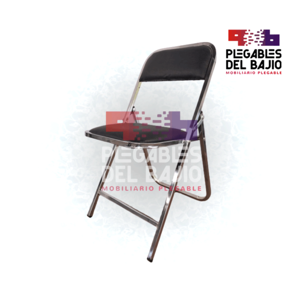 Silla plegable cromada acojinada refuerzo en solera