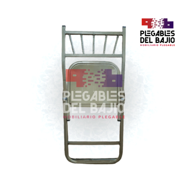 Silla Tiffany plegable asiento lámina dorada - Image 4