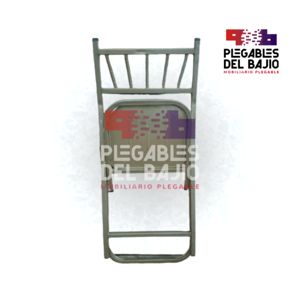 Silla Tiffany plegable asiento lámina dorada - Image 3